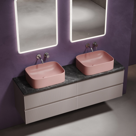 Столешница для ванной комнаты  SANCOS Black Sky 1600х460 без отверстия под смеситель, TT160A1